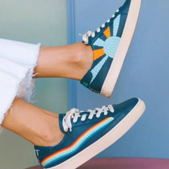 NEW SOLUDOS Leather Ibiza Platform Sneakers white for women 257 4T2 - Picture 2 of 9